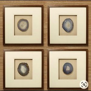 Set of 4 Framed Agate Shadow Box
